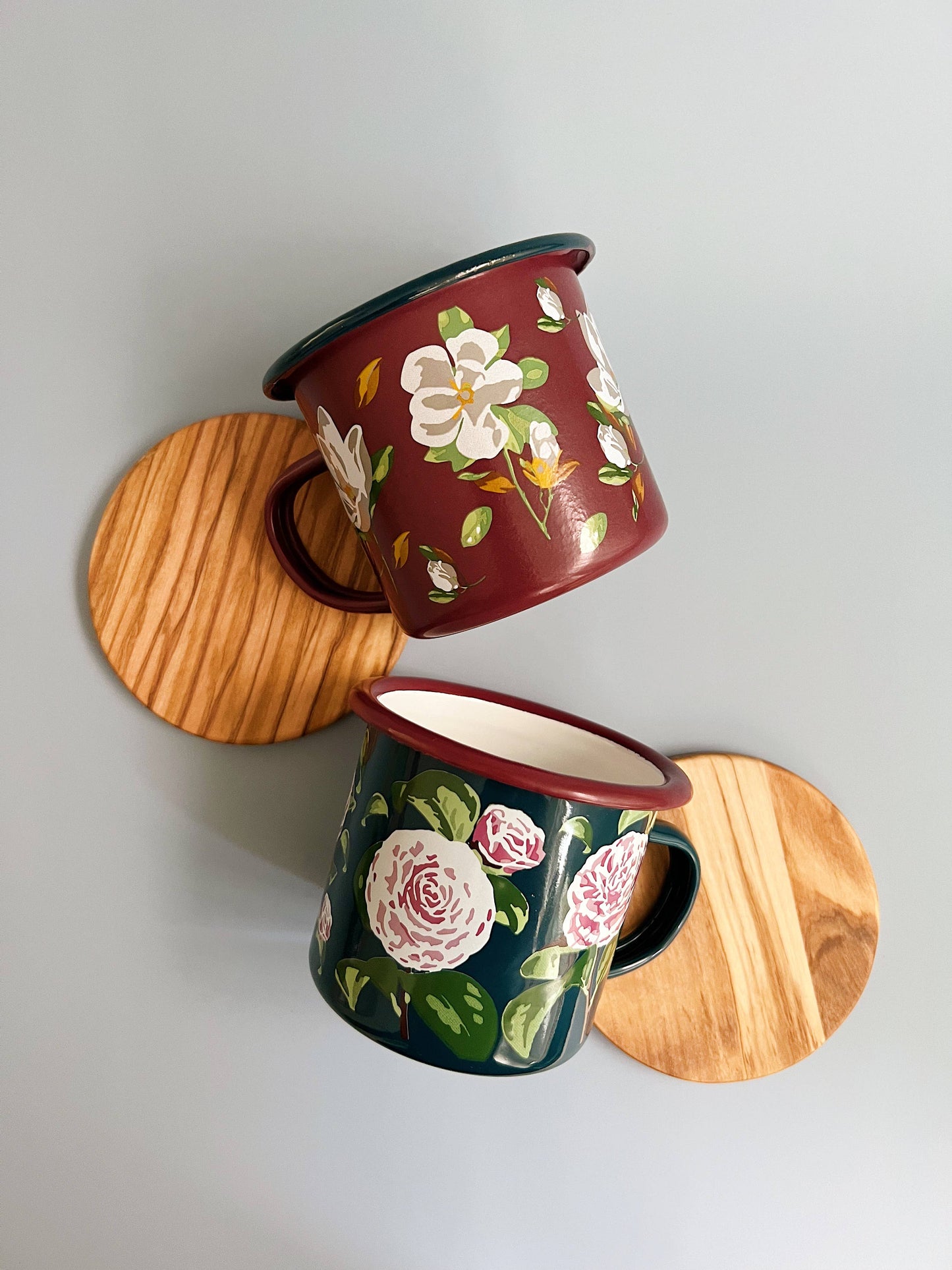 Floral Enamel Mug