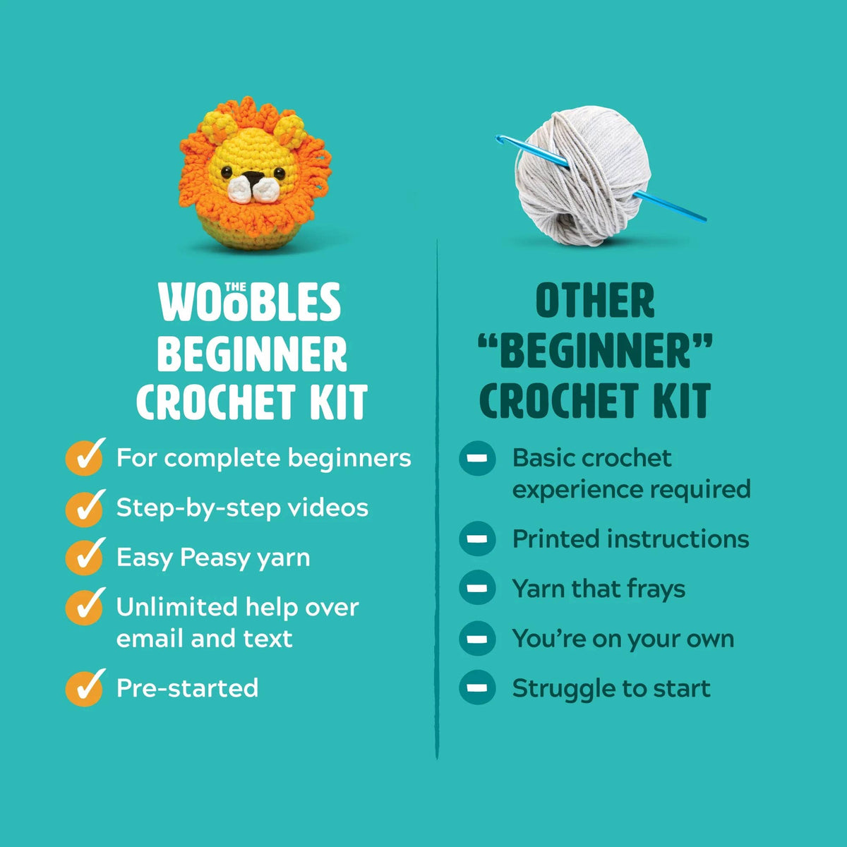 Woobles Bjorn the Narwhal Beginner Crochet Kit