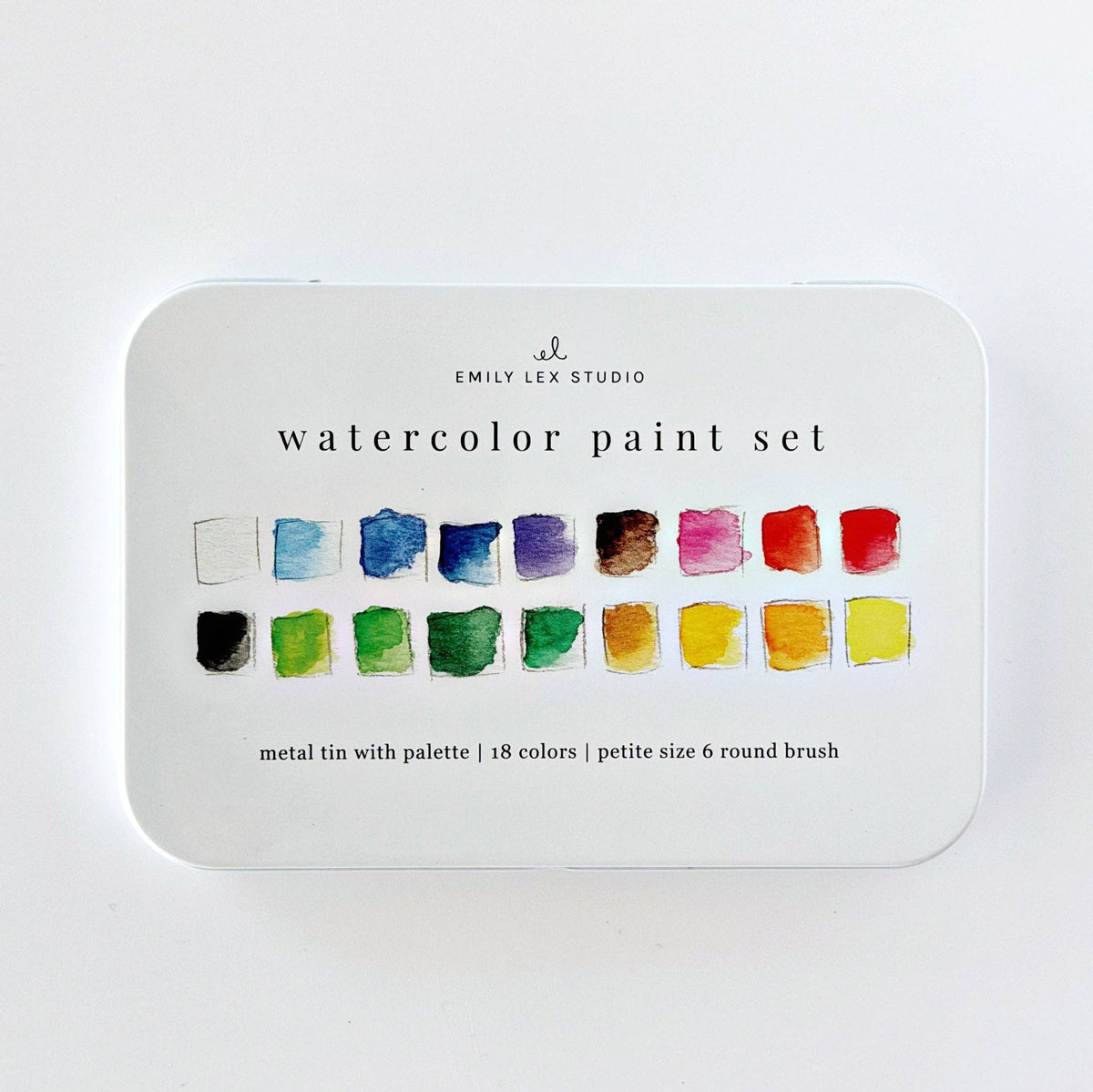 PS-18-color-box Watercolor paint set 18 colors with brush