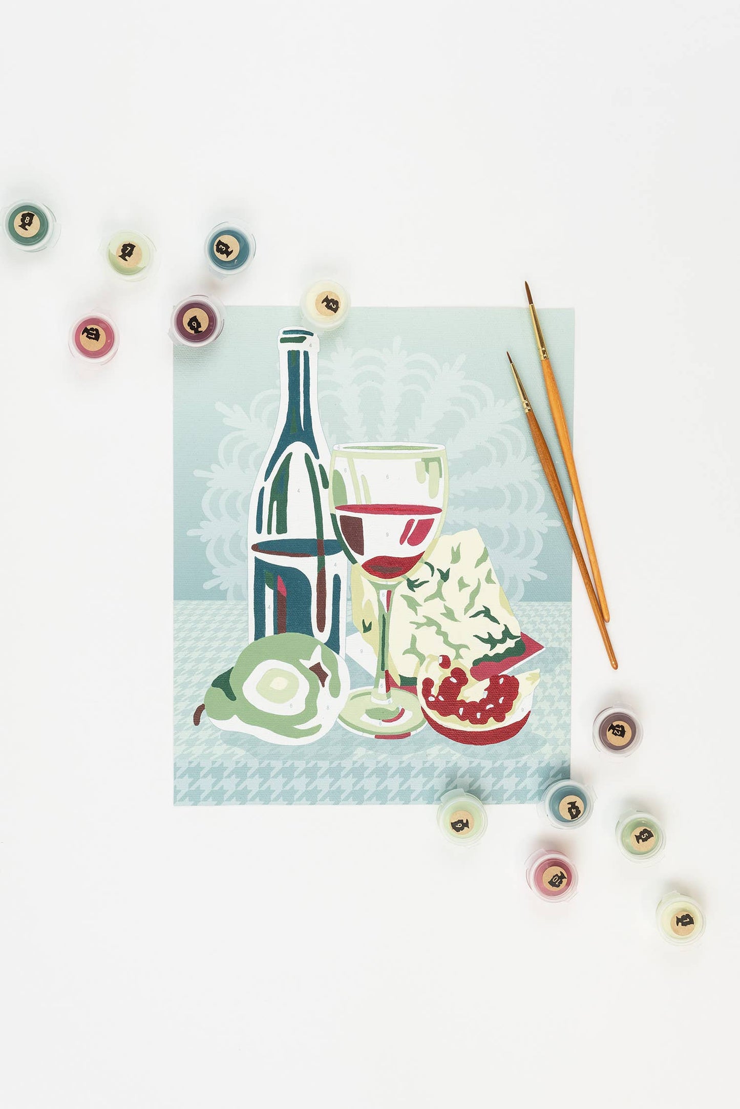 Wine & Cheese Still Life Paint-by-Number Kit