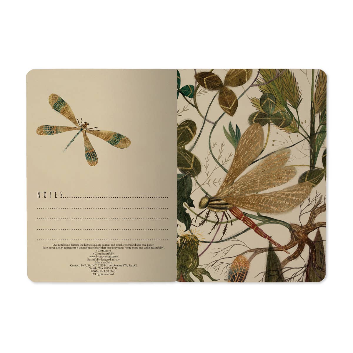 BV by Bruno Visconti A6 Passport Notebook -  Summer Greens