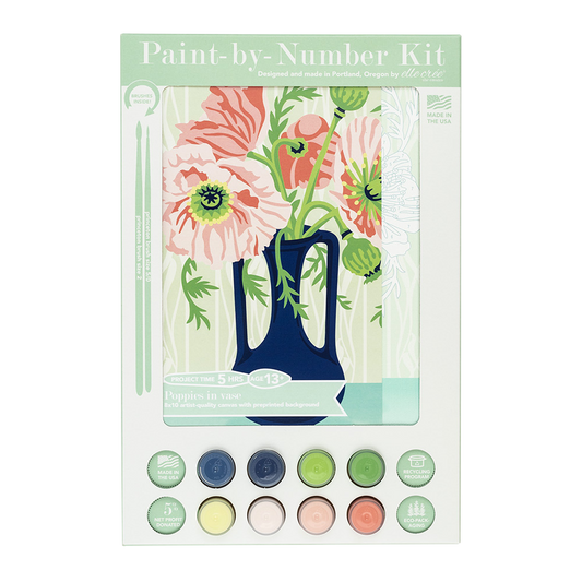 Poppies in Vase Paint-by-Number Kit