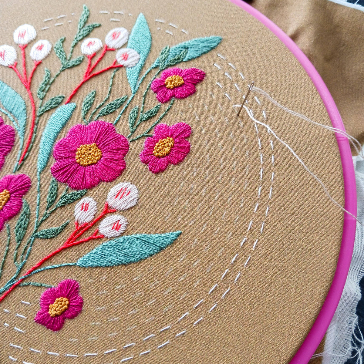 Cozy Blue Morning glow embroidery kit