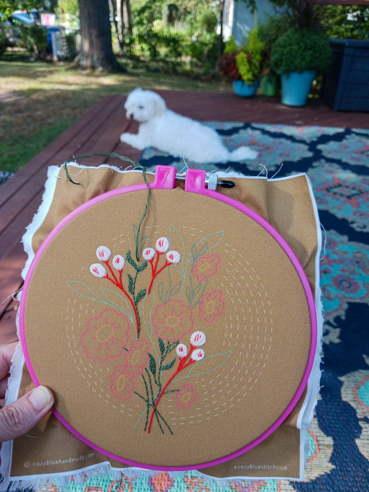 Cozy Blue Morning glow embroidery kit