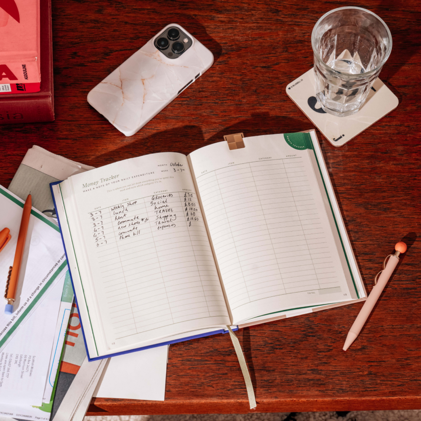 Papier Guided Finance Planner, A5 Hardcover - Wonder