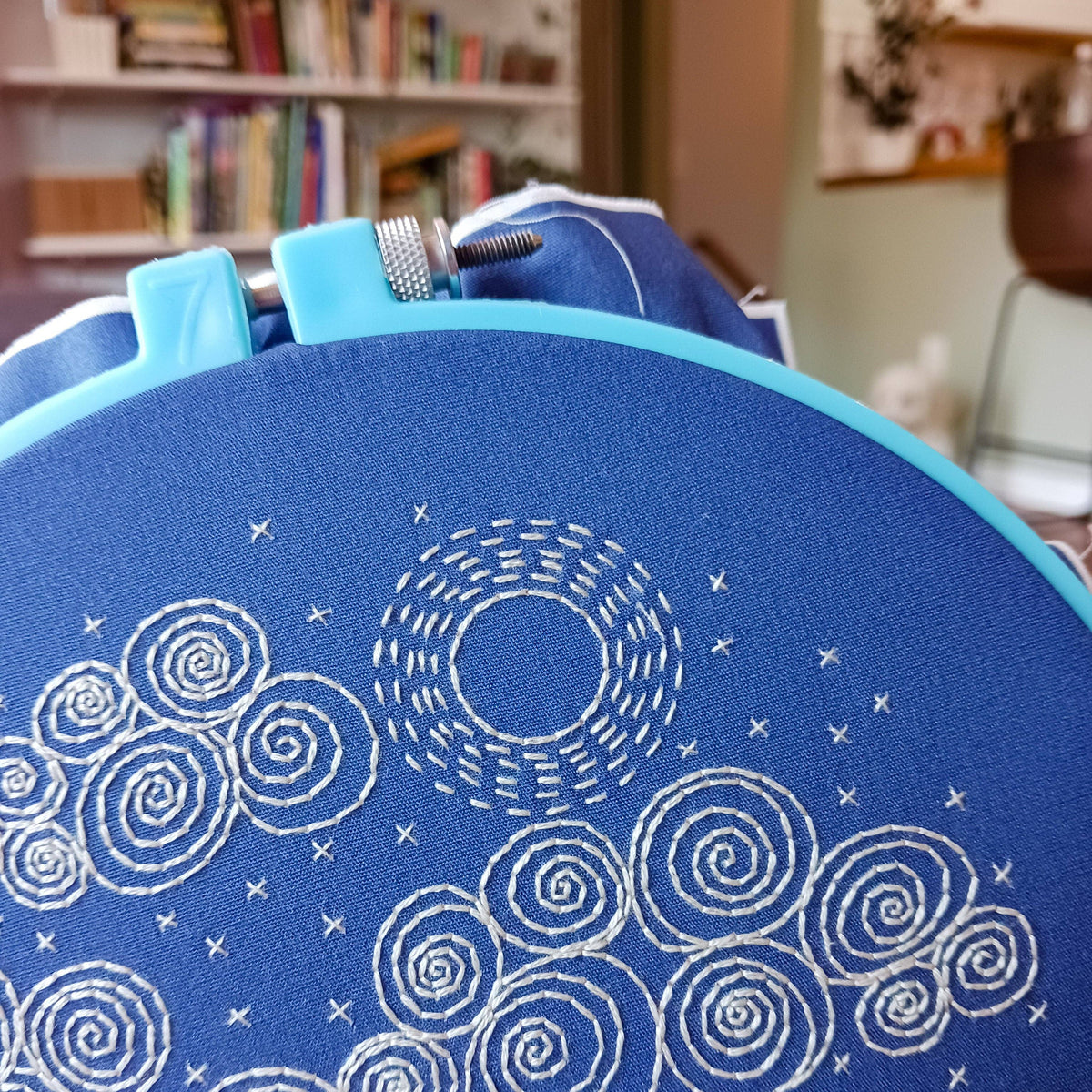 Cozy Blue Night Sky Embroidery Kit