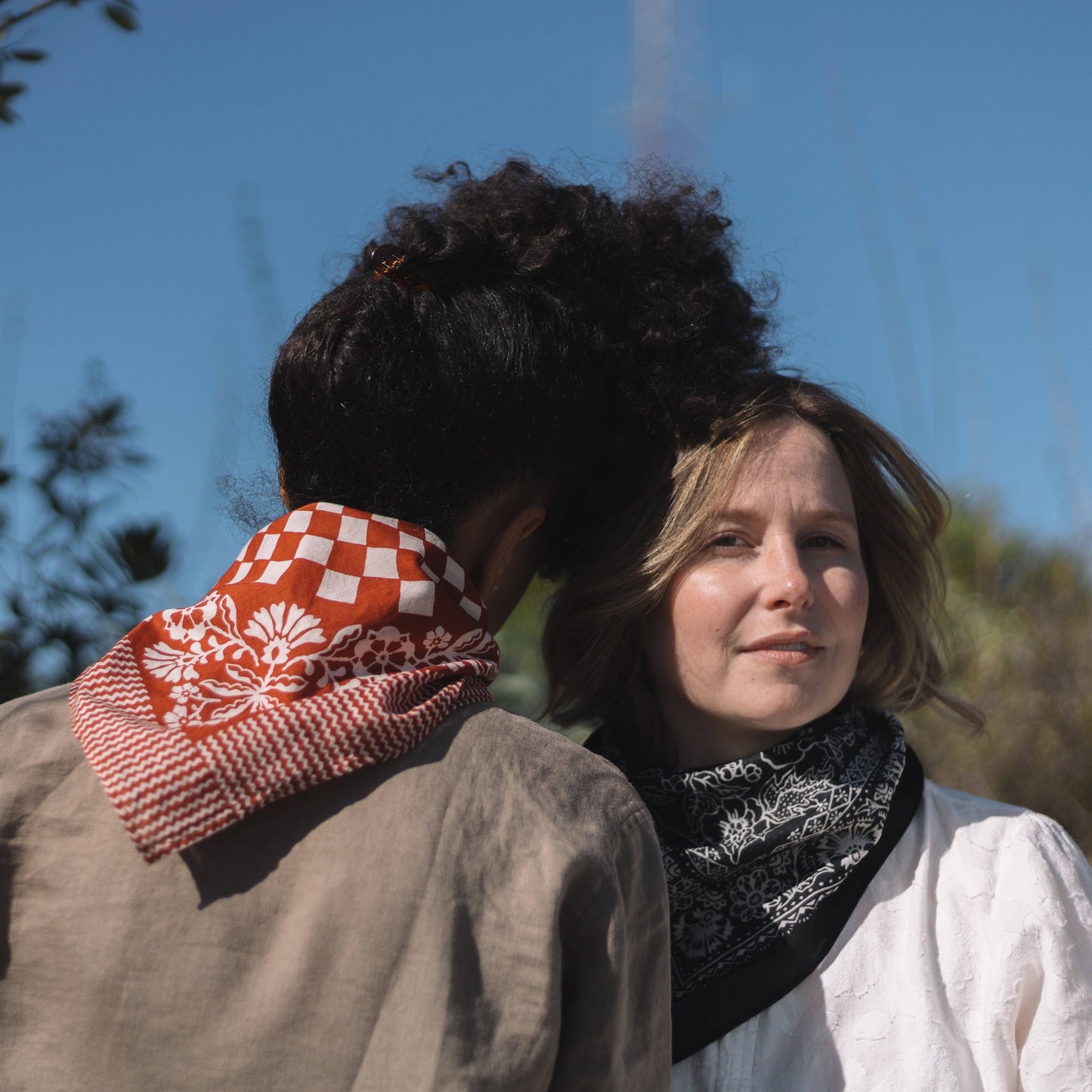 Cotton Rosey Bandana | Black