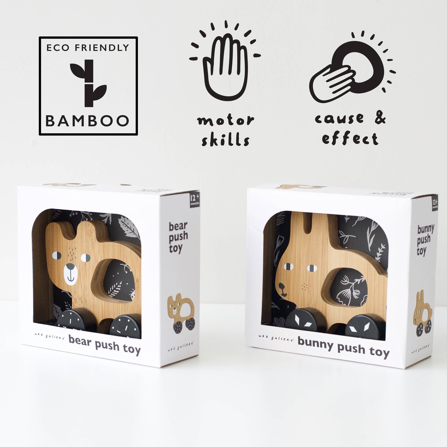 Wee Gallery - Wooden Bunny Push Toy