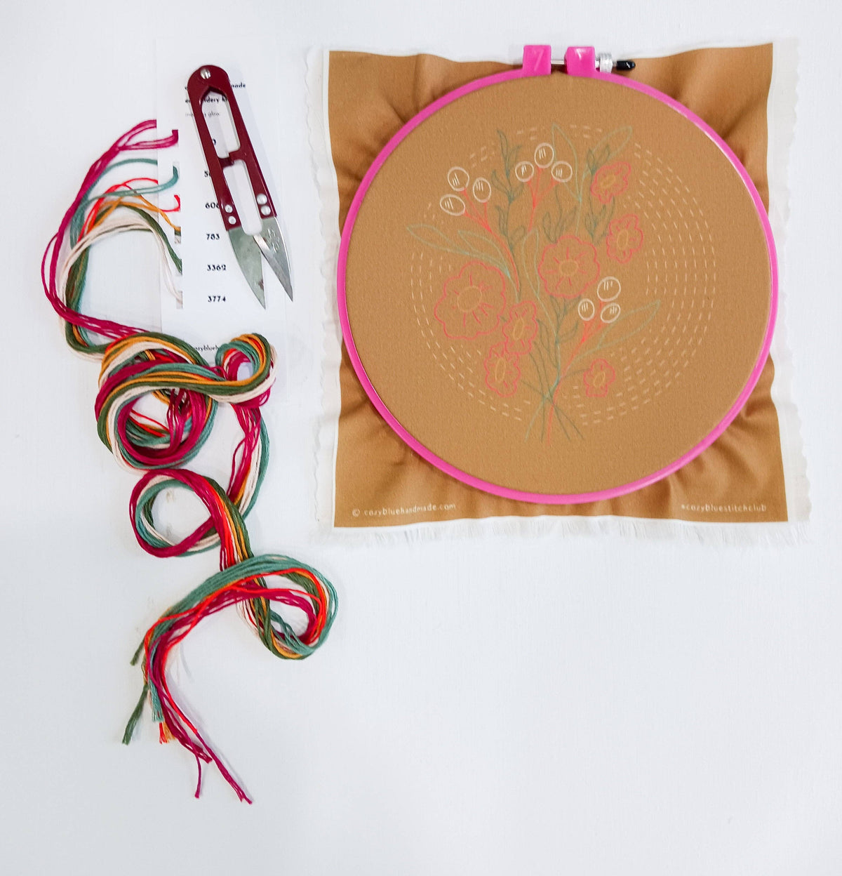 Cozy Blue Morning glow embroidery kit