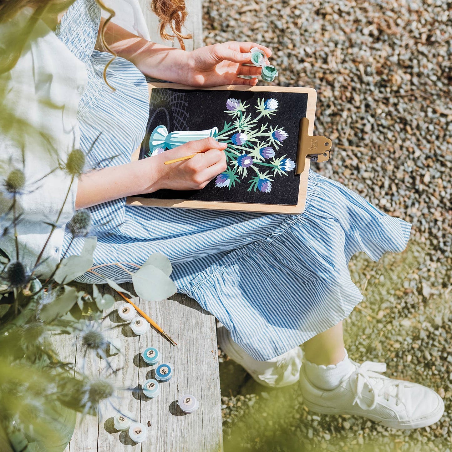 Thistles in Vase Paint-by-Number Kit