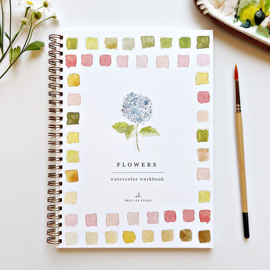 Emily Lex Studio - Flowers watercolor workbook