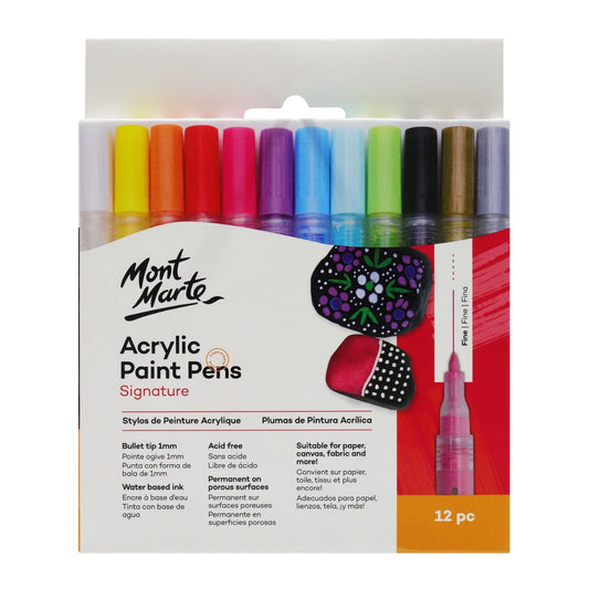 Mont Marte Acrylic Paint Pens - 12pc