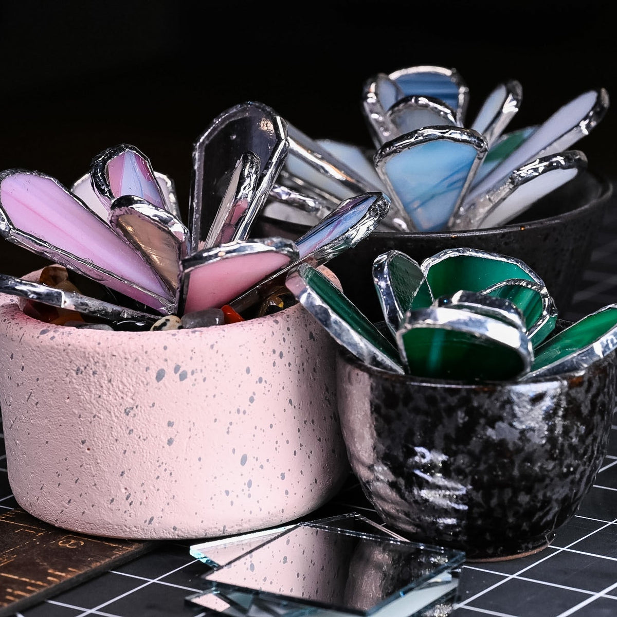 June 13 Stained Glass 3D Succulent