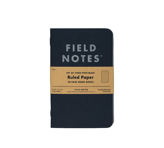 Field Notes Pitch Black Memo Books 3-packs