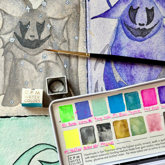 October 4 Watercolor: Monochrome Creatures