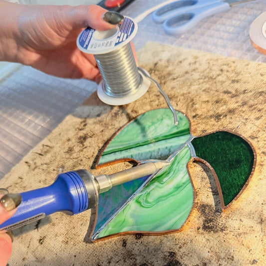 July 25 Stained Glass Plant Leaf Duo