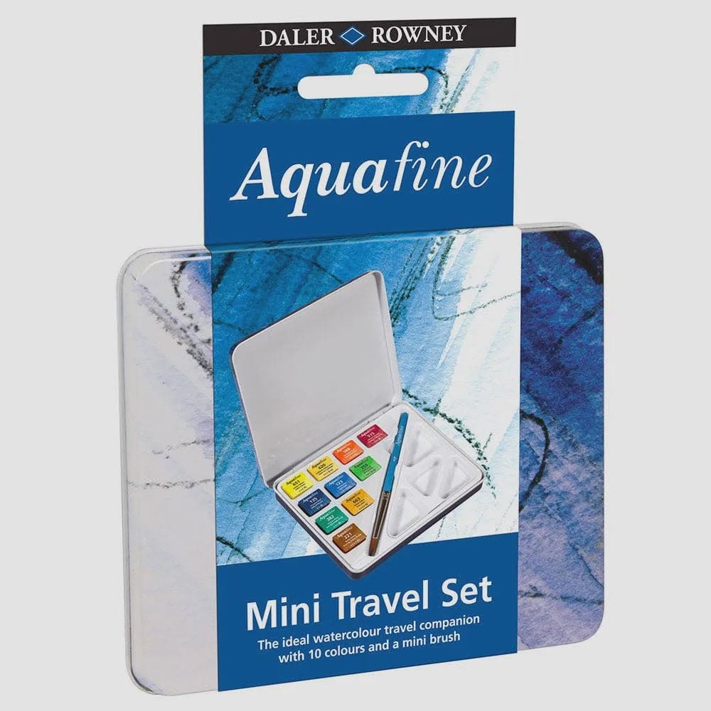 Aquafine Half Pan Travel Set with Brush