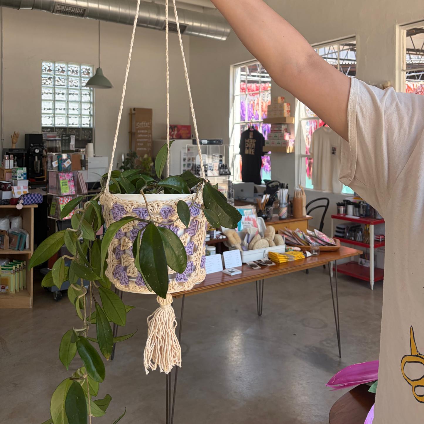 July 12 Hanging Crochet Planter