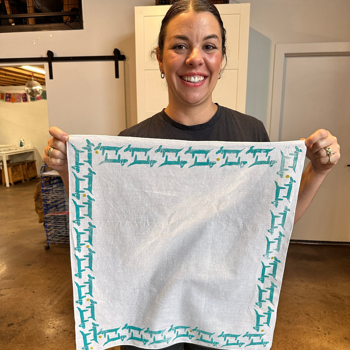 Jan 9 Block Printed Bandana