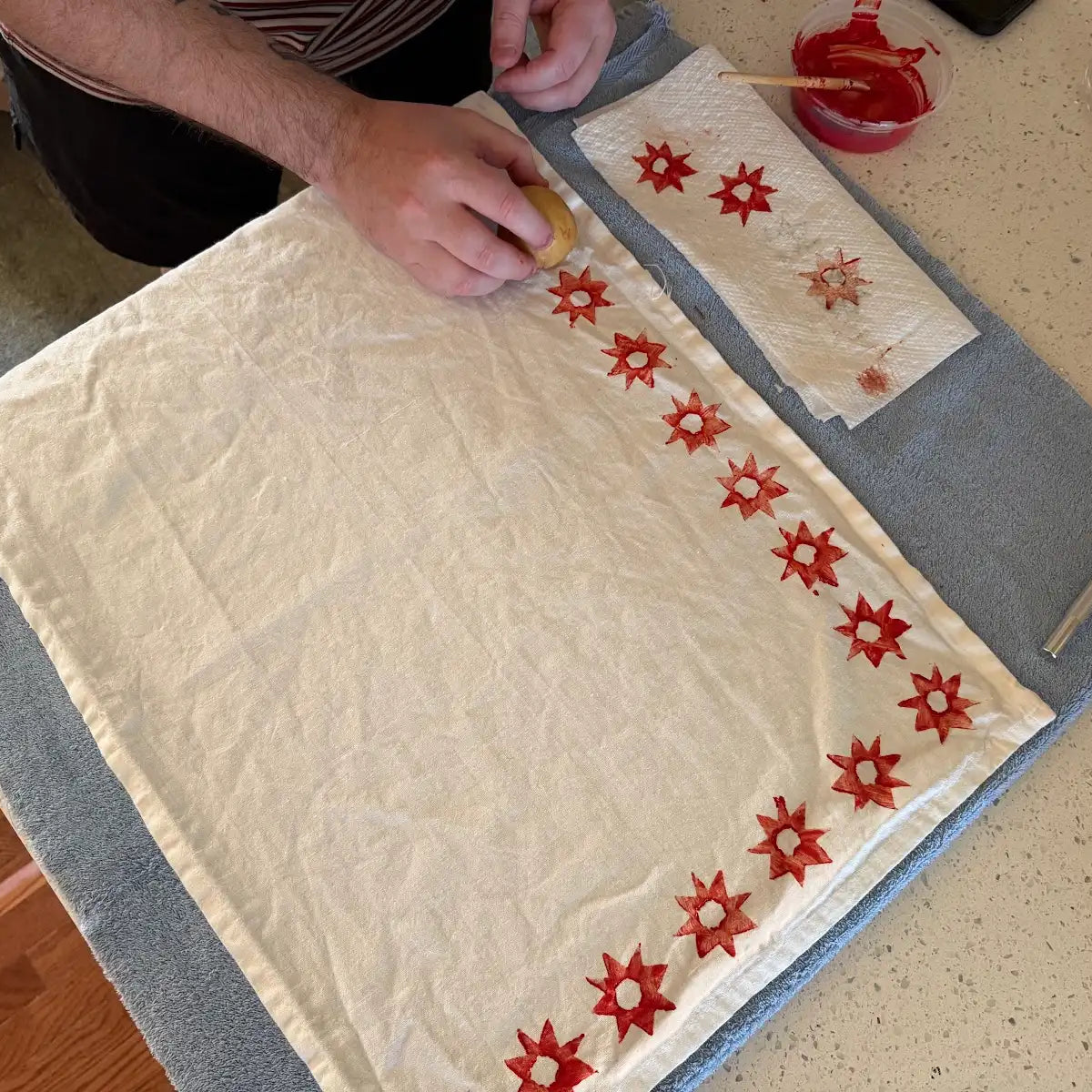 Sept 20 Potato Printing