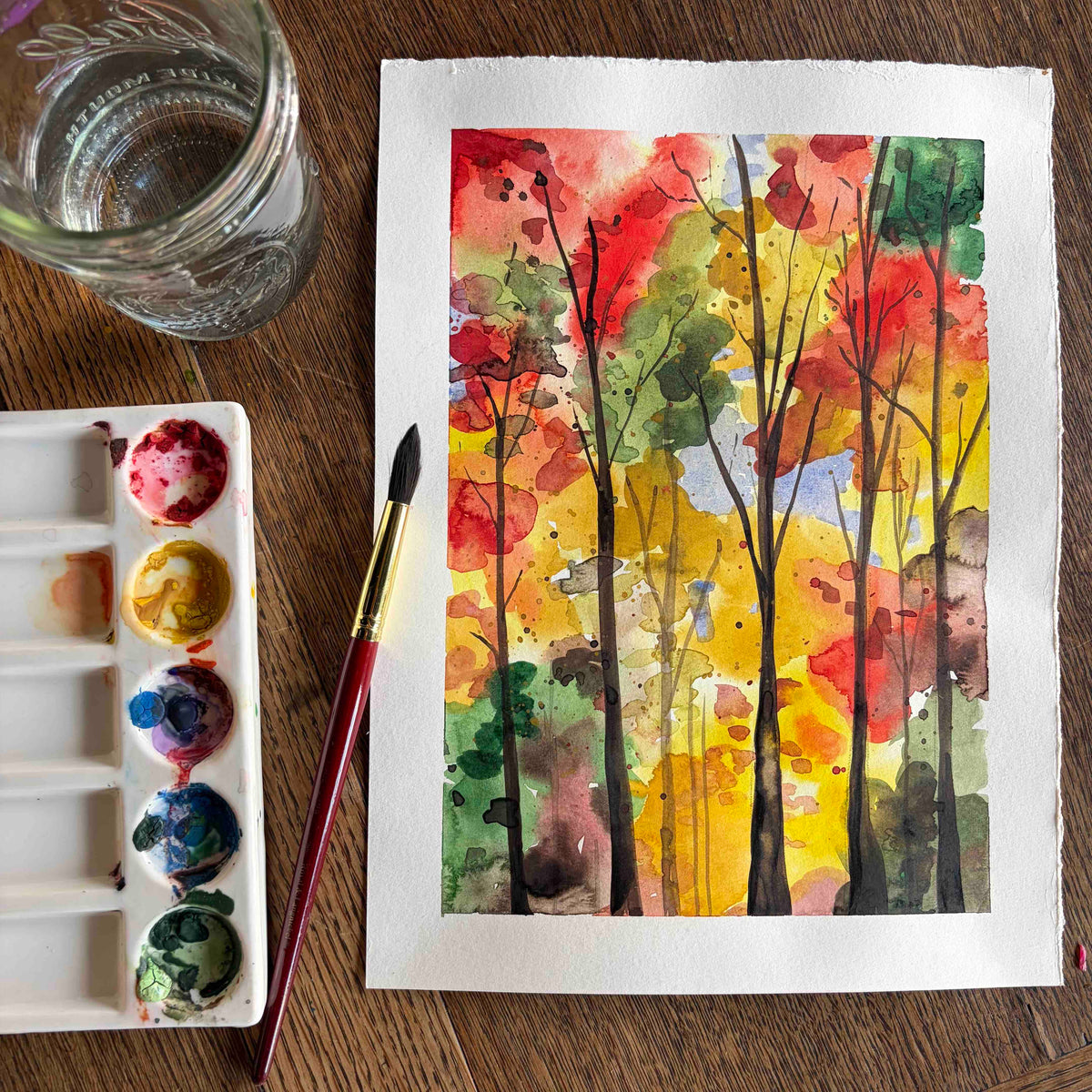 Nov 7 Intro to Watercolor: Fall Treescapes
