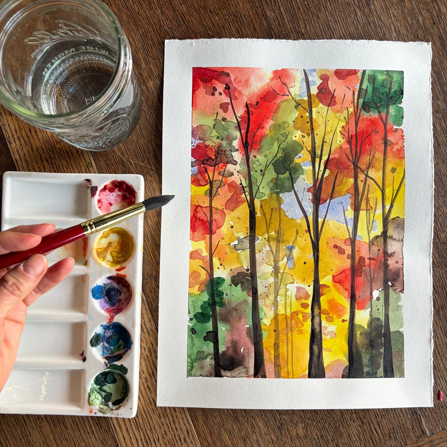 Nov 7 Intro to Watercolor: Fall Treescapes