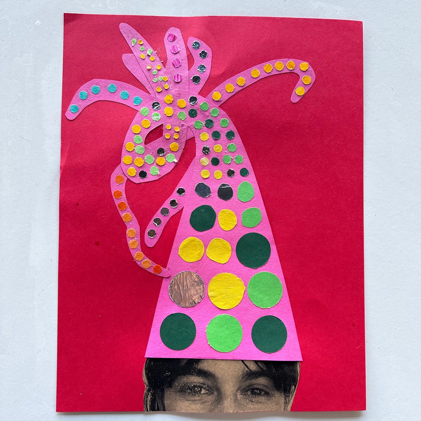 January 4 Party Hat Confetti Collage Morning Camp
