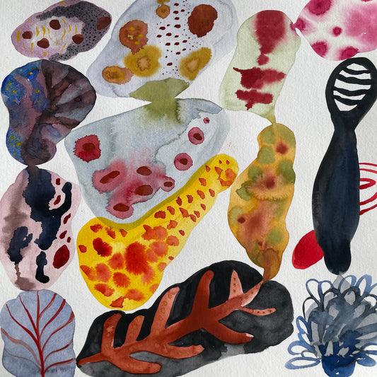 Oct 18 Watercolor:  Abstraction