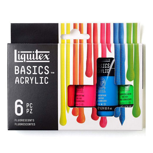 Liquitex Basics Fluorescent Acrylic 6pc