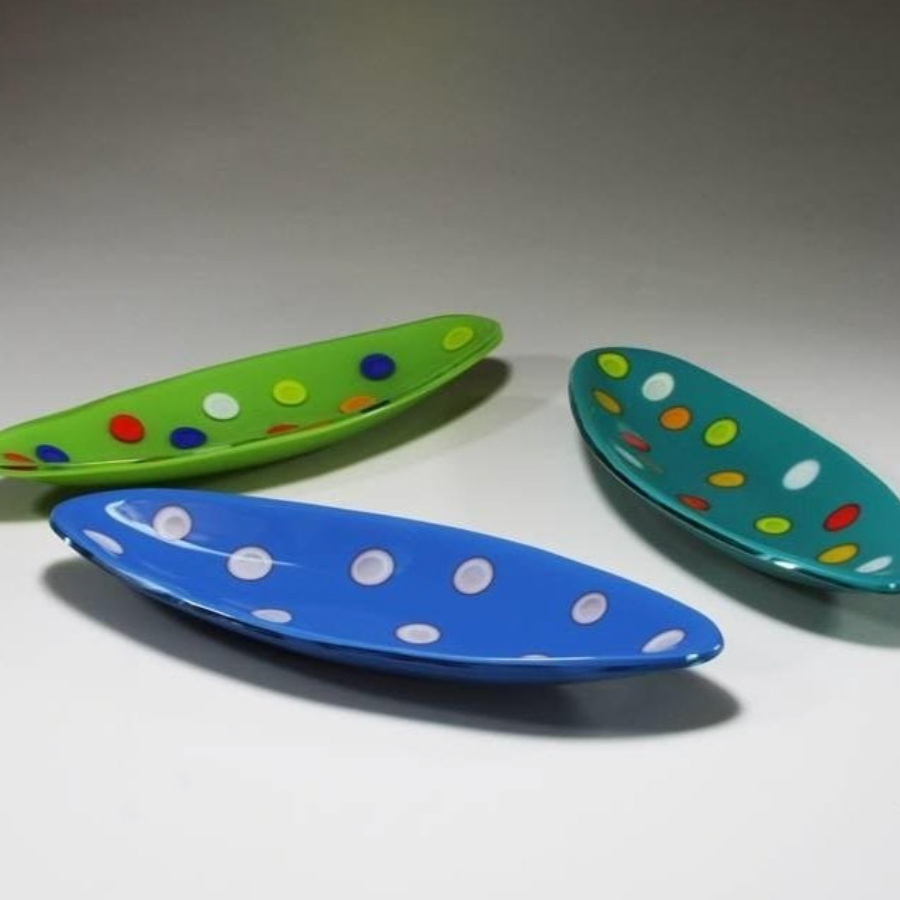 March 8 Fused Glass: Oval Bowl