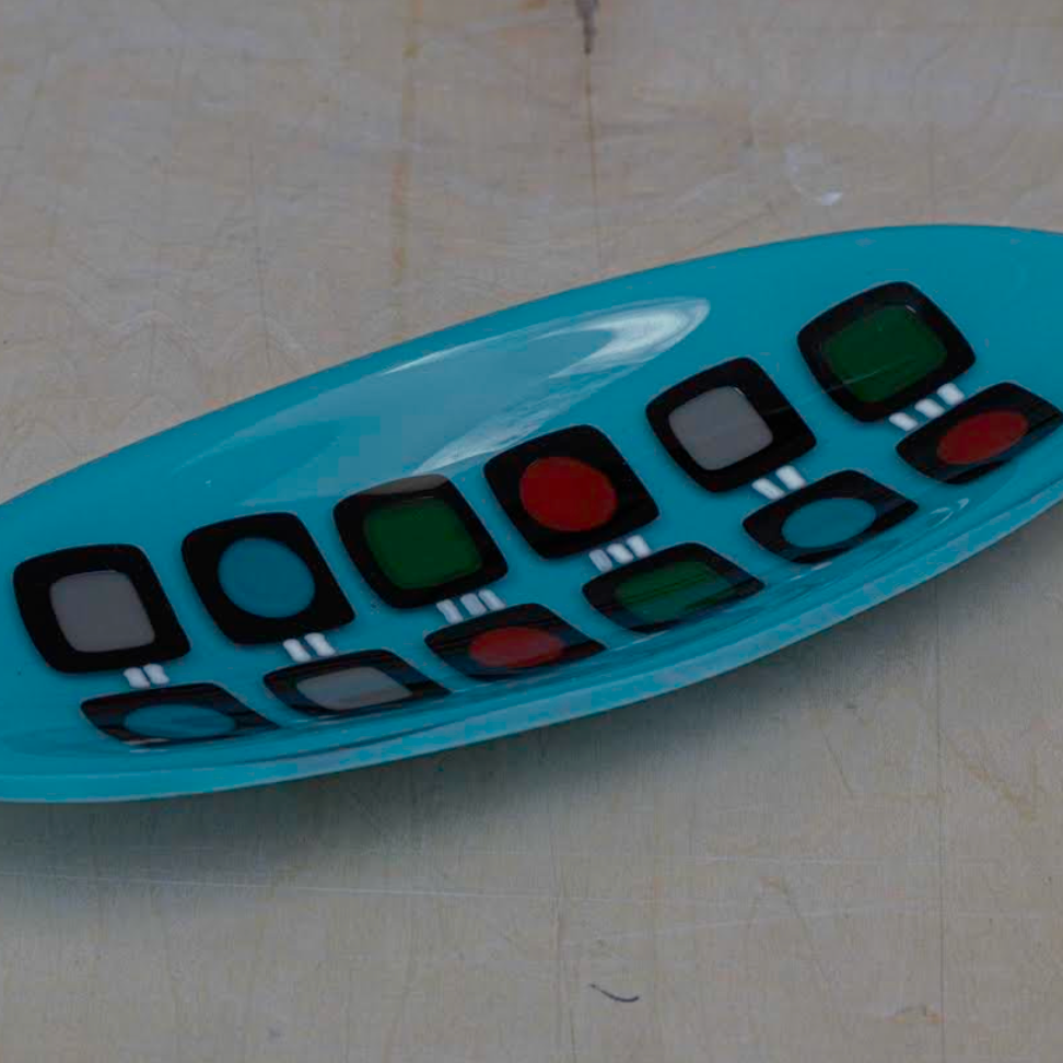 March 8 Fused Glass: Oval Bowl