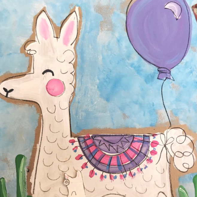 Kids Birthday Party: Llama Collage