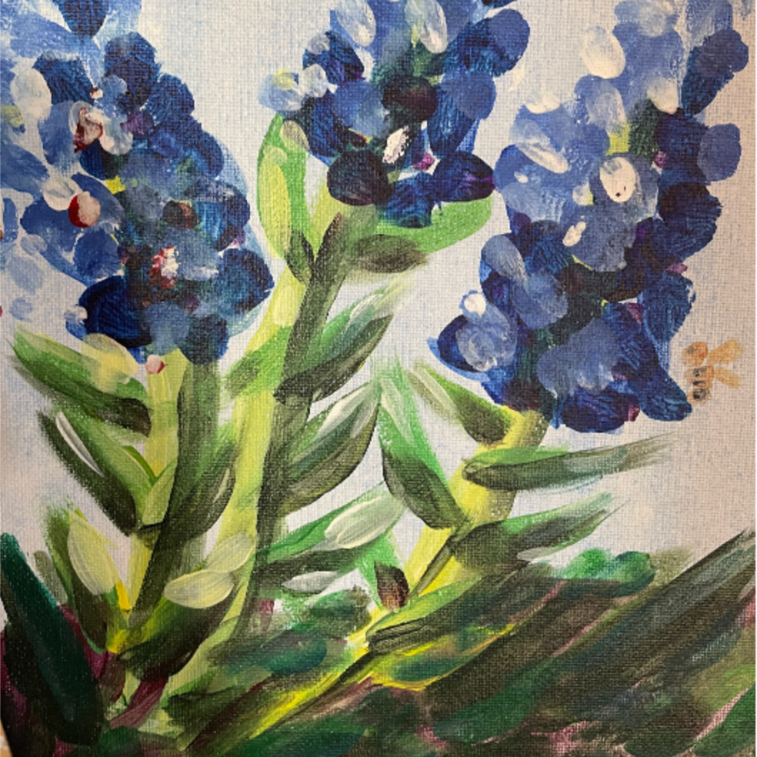 March 14 Painting Texas Blue Bonnets Afternoon Camp