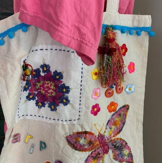 June 4-5 PM: Tween  + Teen Fiber Art Tote