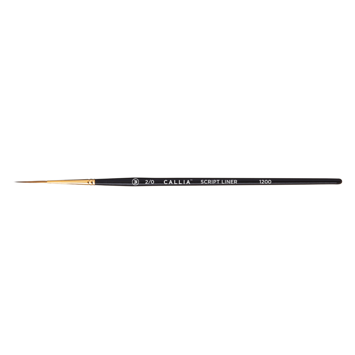 Callia Scipt Liner Golden Taklon Short Handle Brush