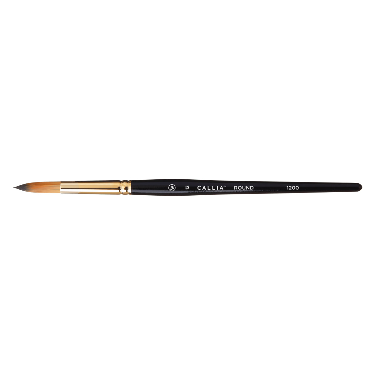 Callia Round Golden Taklon Short Handle Brush