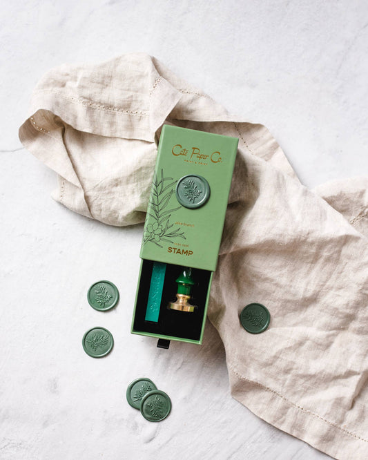 Cait Paper Co. Wax seal stamp and wax stick set