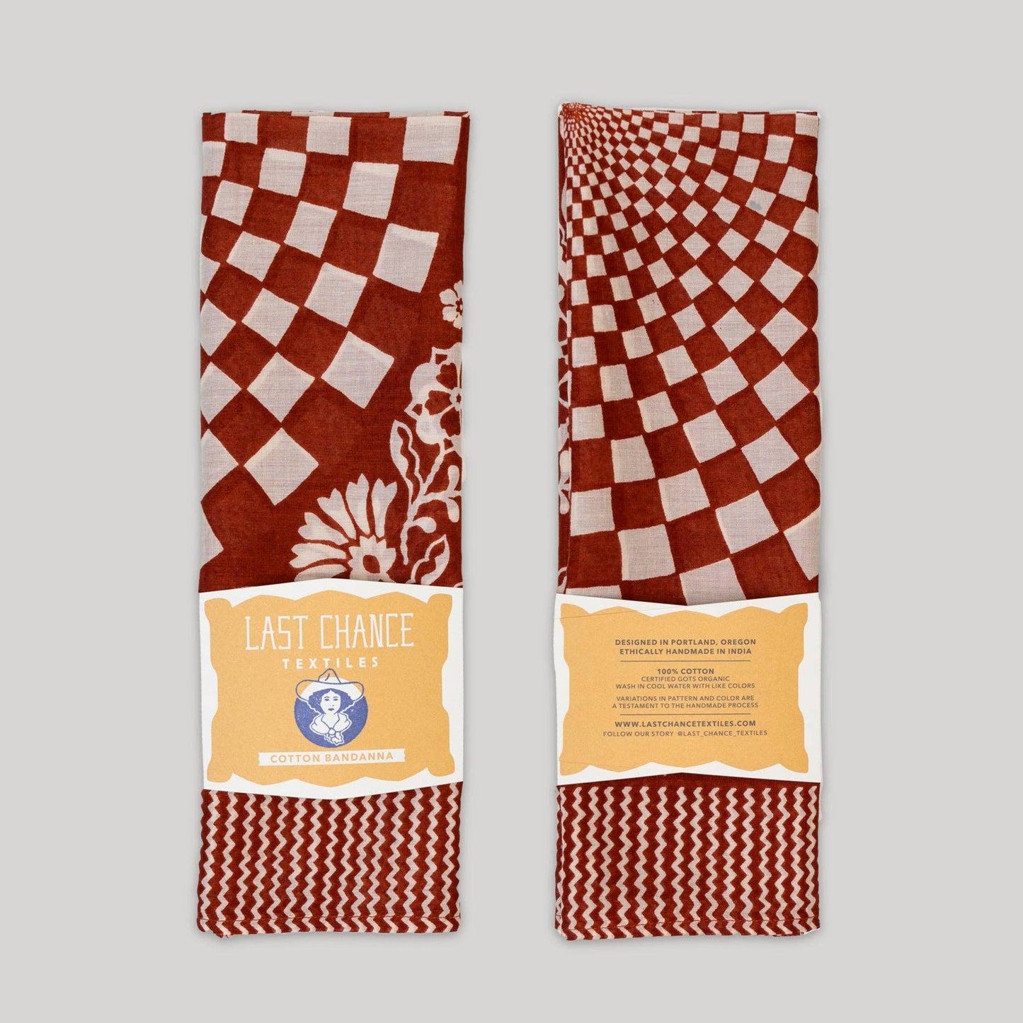 Cotton Sundial Bandana | Chili