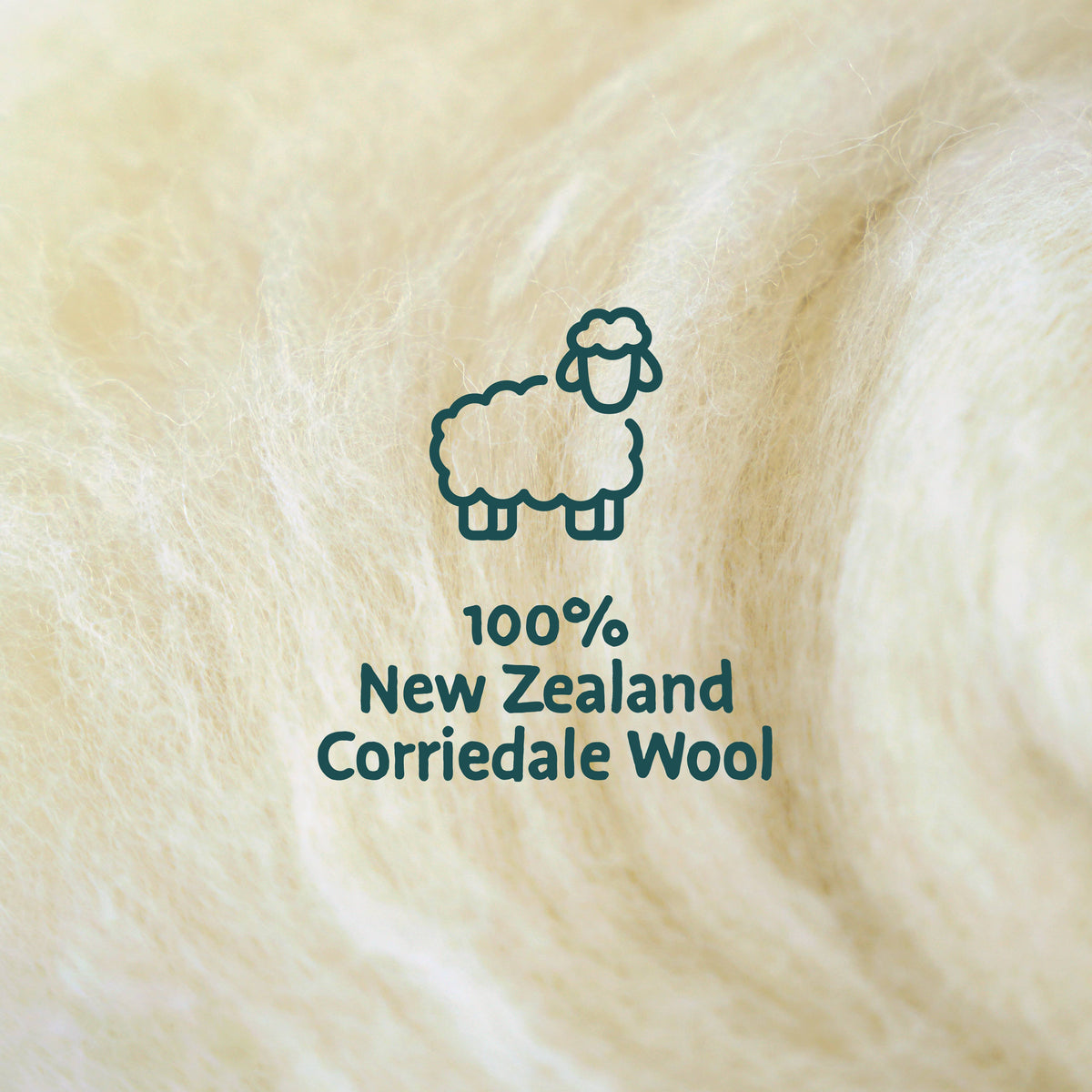 Woolbuddy Core Wool Roving 8oz Black