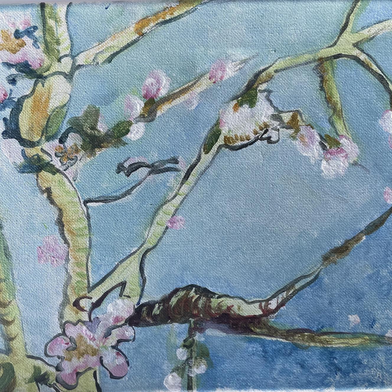 March 11 Almond Blossoms Painting on Canvas