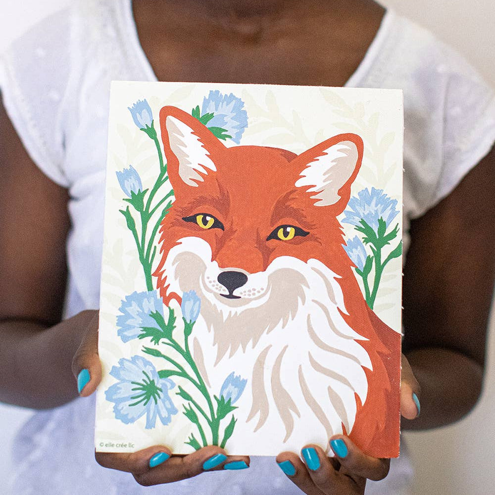 Fox with Chicory Paint-by-Number Kit