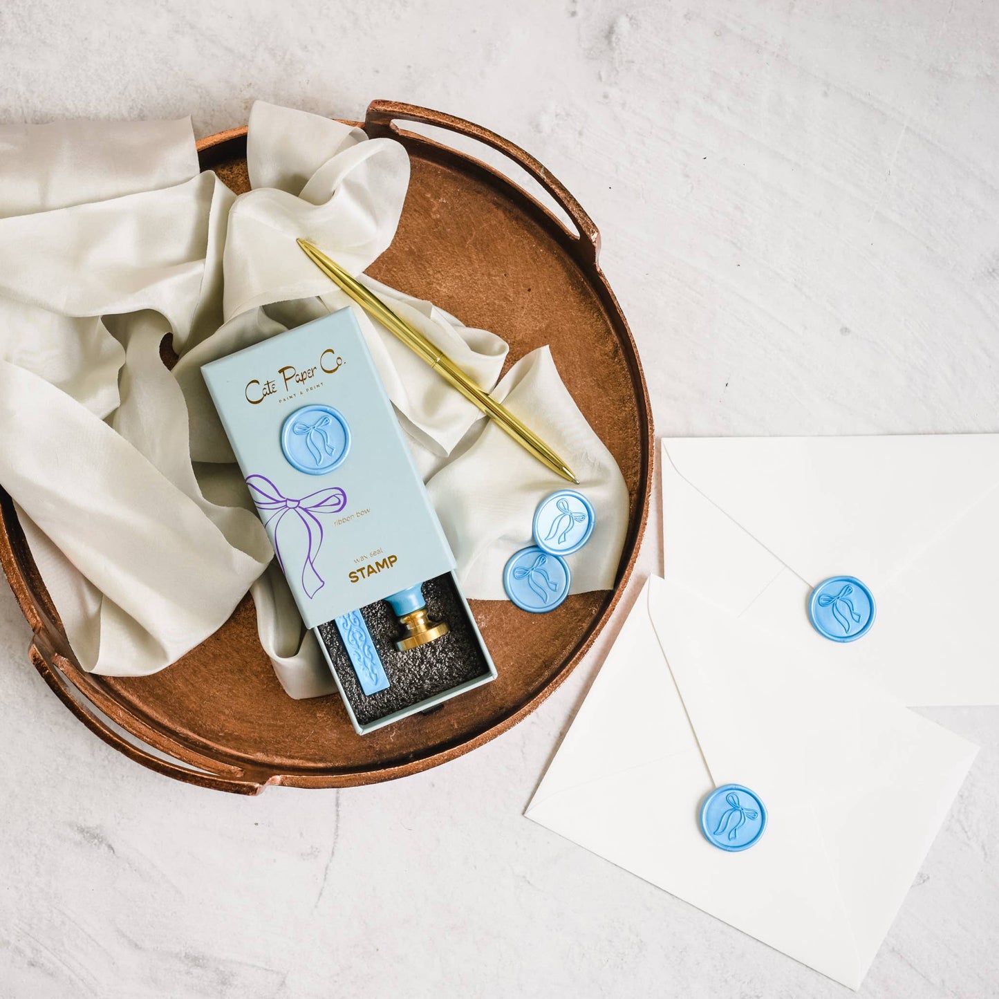 Cait Paper Co. Wax seal stamp and wax stick set