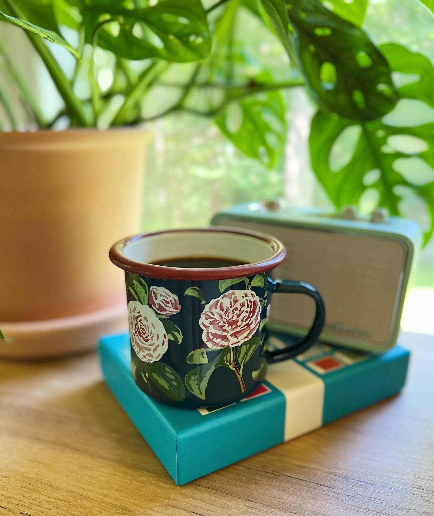 Floral Enamel Mug