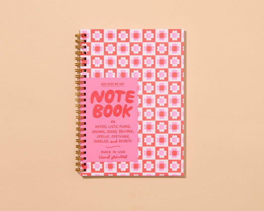 Modern Floral Letterpress A5 Spiral Notebook — Blume Quilt