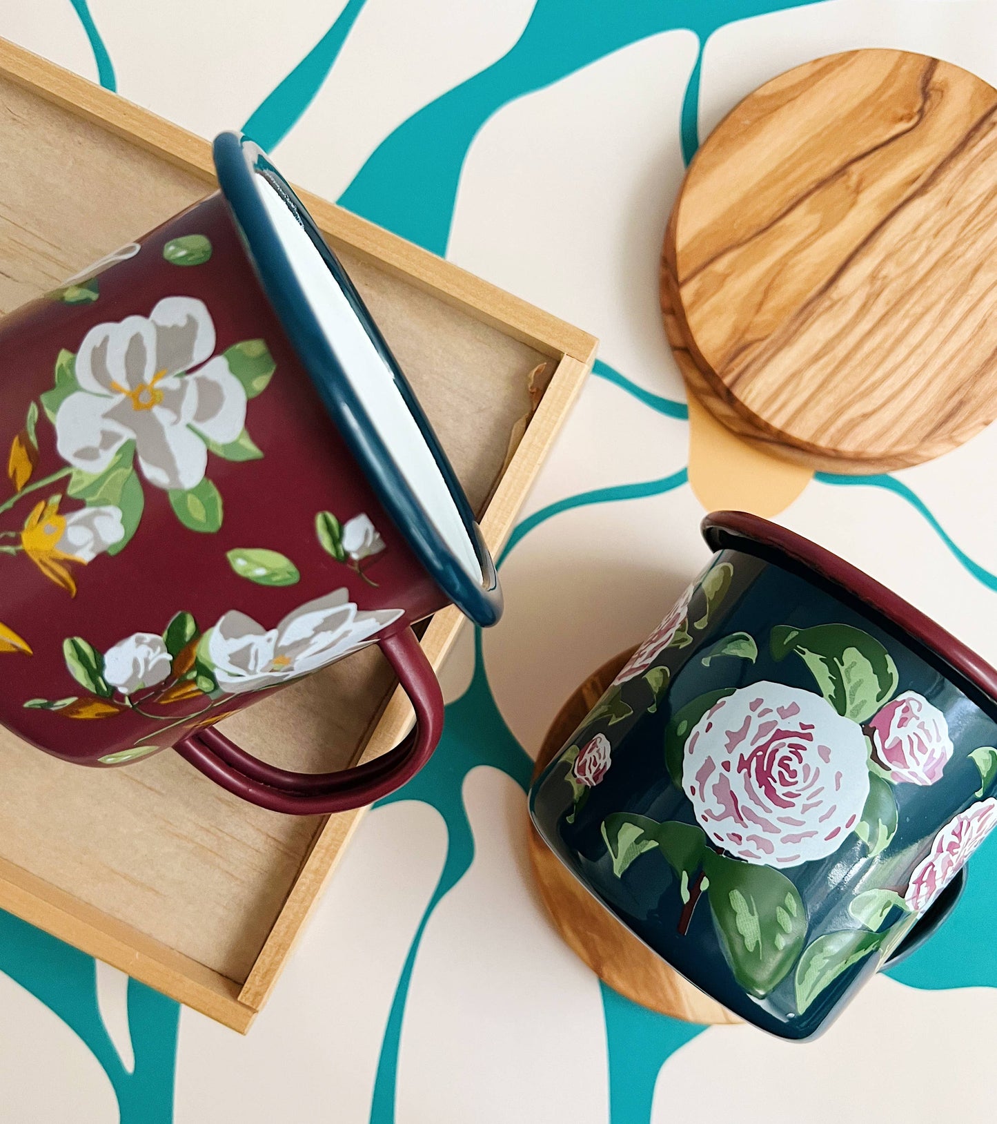 Floral Enamel Mug
