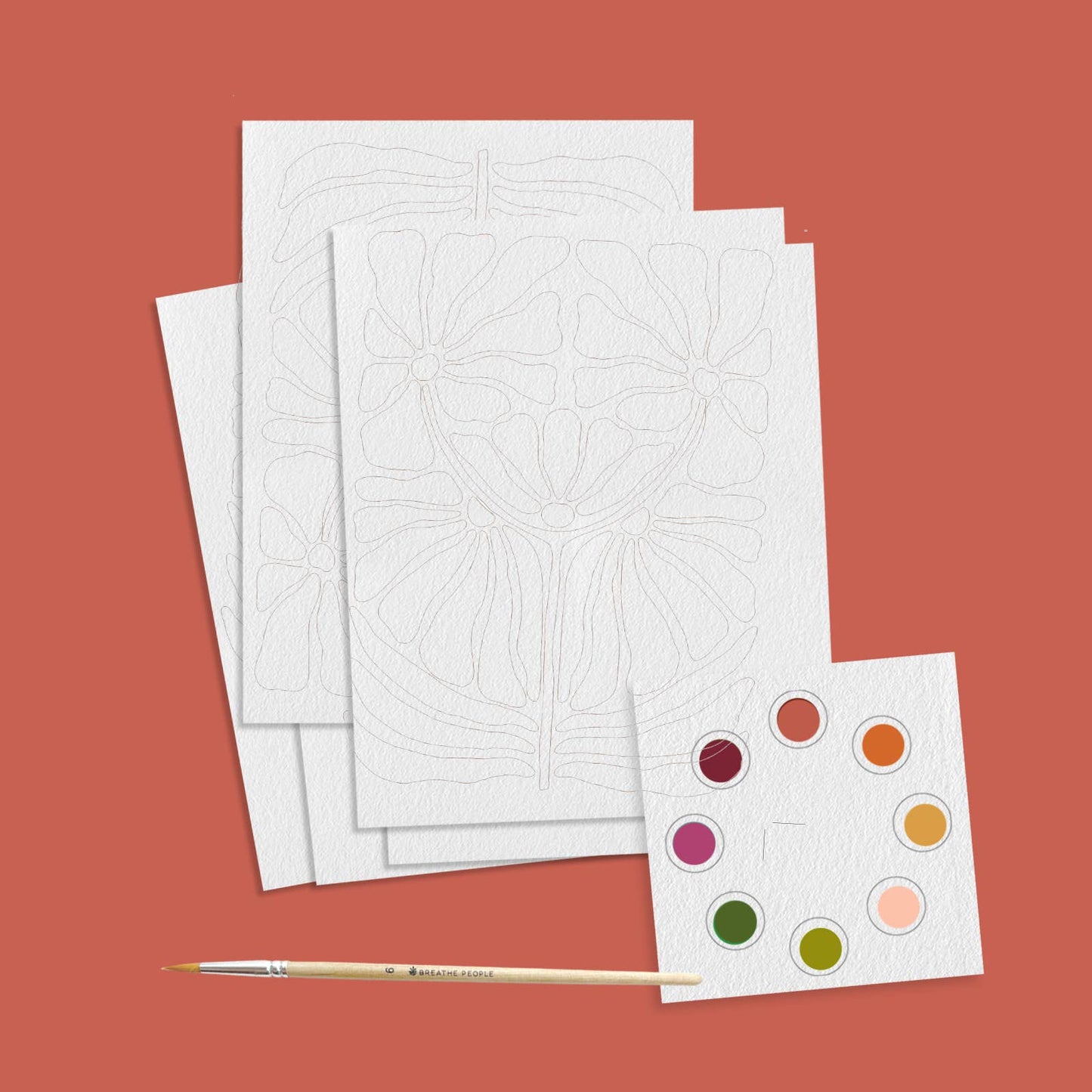 Breathe People - All in One Watercolor Prints/ Postcards