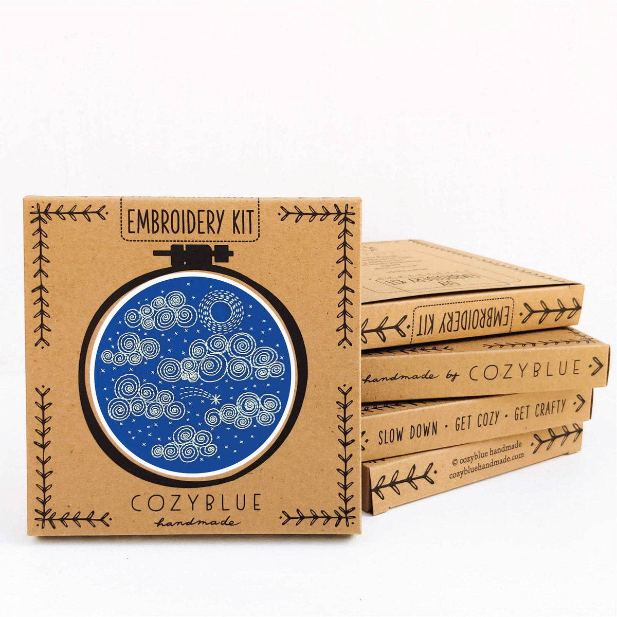 Cozy Blue Night Sky Embroidery Kit