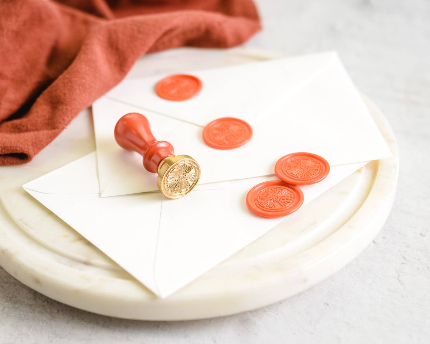 Cait Paper Co. Wax seal stamp and wax stick set