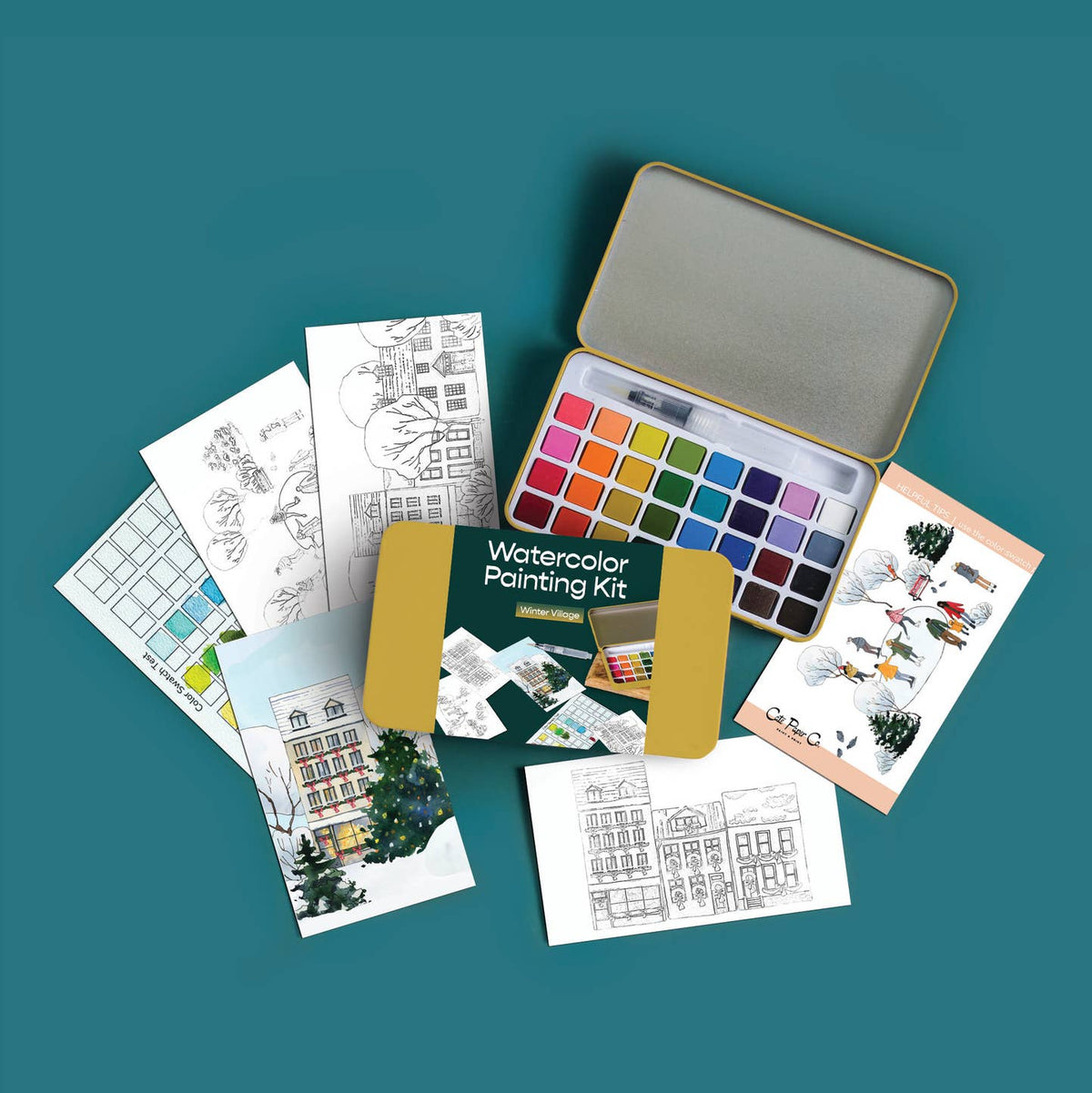 KANKAN Cate Paper Co.Watercolor Painting Kits