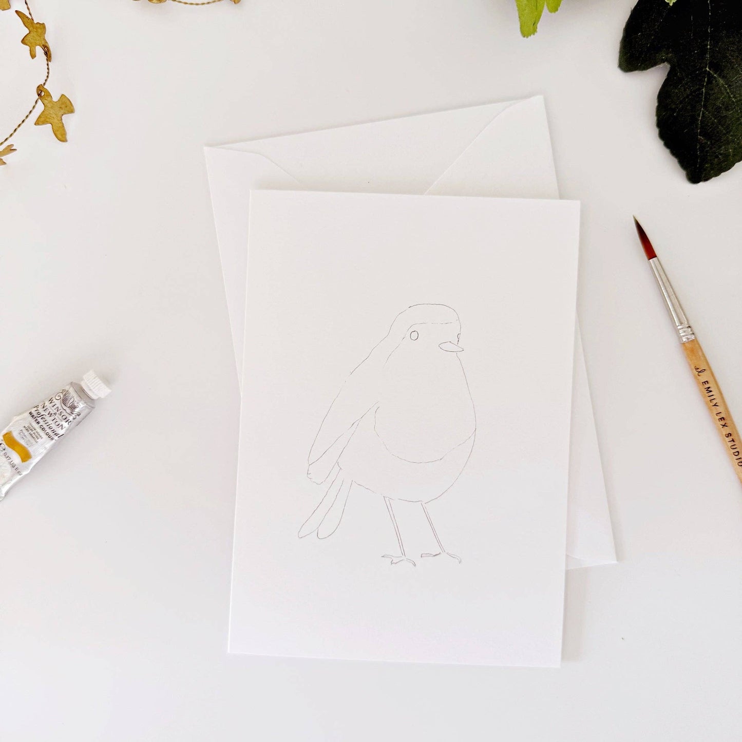 Emily Lex Studio - Backyard birds paintable notecards